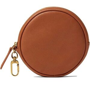 Hobo Revolve Womens 100% Leather Round Small Pouch Cashew